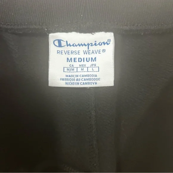 Champion reverse Weave shorts mens Size medium black white retro sporty casual - Picture 5 of 16